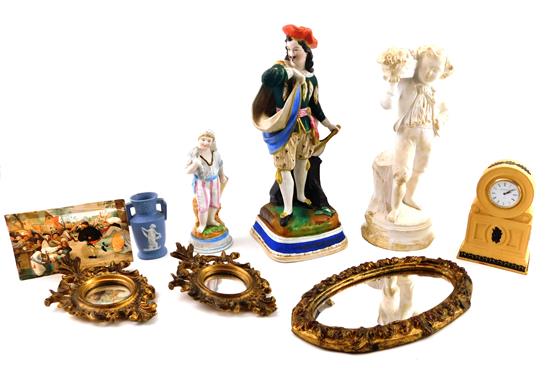 Appraisal: Assortment of th th C Continental decorative arts nine pieces