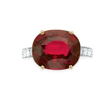 Appraisal: Pyrope Garnet and Diamond Ring Estimate -