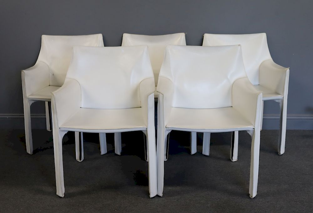 Appraisal: Mario Bellini Cassina Cab Chairs Nice and rare in white