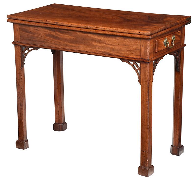 Appraisal: Philadelphia Chippendale Mahogany Games Table - with highly figured mahogany