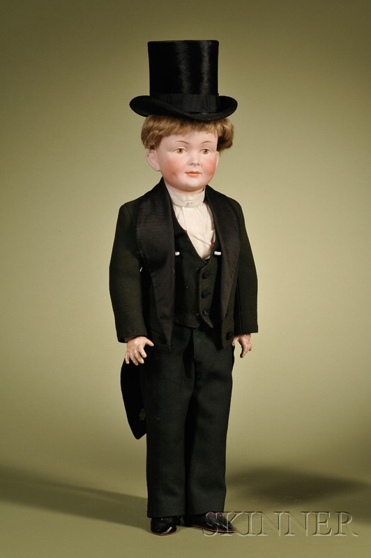 Appraisal: Klay Hahn Character Boy in Tuxedo Germany c bisque head