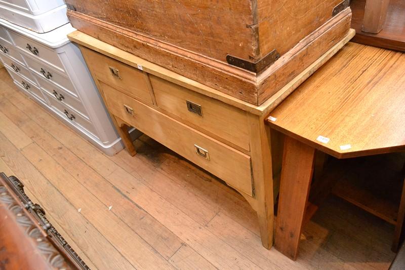 Appraisal: A RUSTIC PINE THREE DRAWER CHEST A RUSTIC PINE THREE