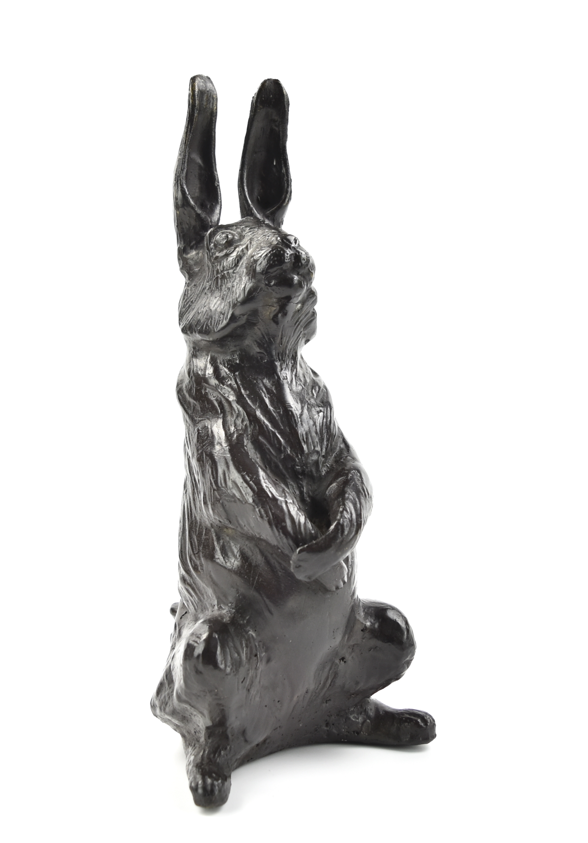 Appraisal: Japanese Meiji Period a bronze rabbit statue with long ears