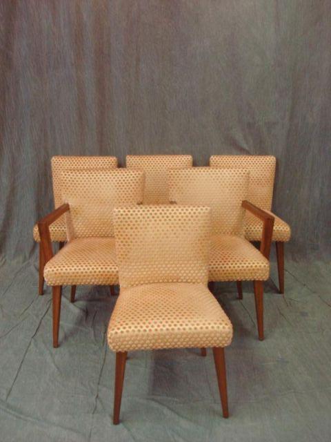 Appraisal: Set of Ernst Schwadron Dining Chairs Four sides and arms