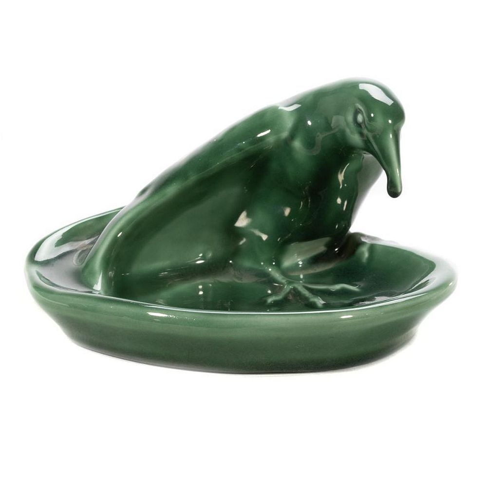 Appraisal: Rookwood Glazed ' Rook' Ashtray in H Condition No chips