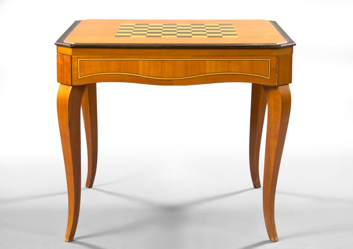 Appraisal: Unusual Mahogany and Walnut Games Table of Louis XV inspiration