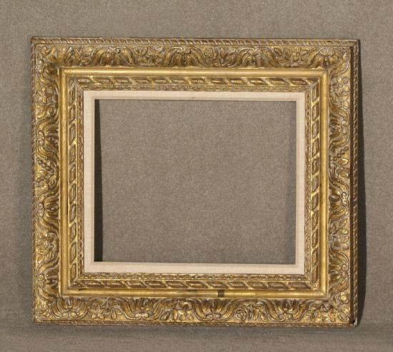 Appraisal: Louis XV Style White-Washed Giltwood Frame th Century Sight size