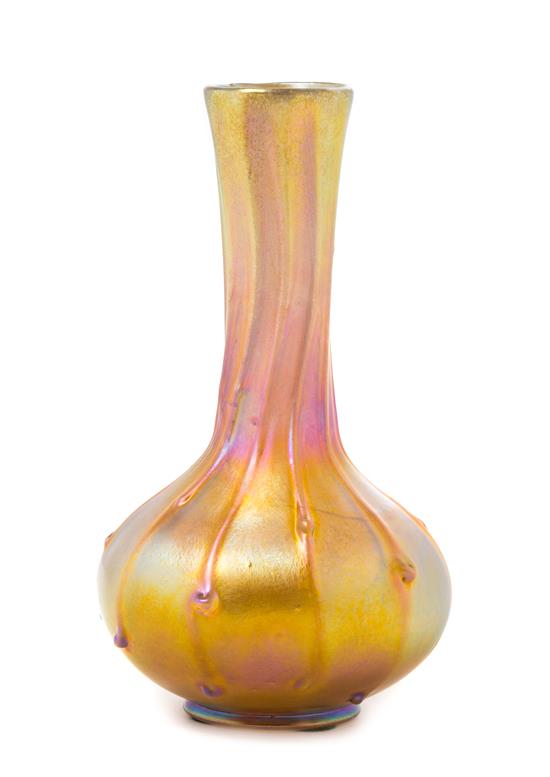 Appraisal: Sale Lot A Tiffany Studios Gold Favrile Glass Vase of