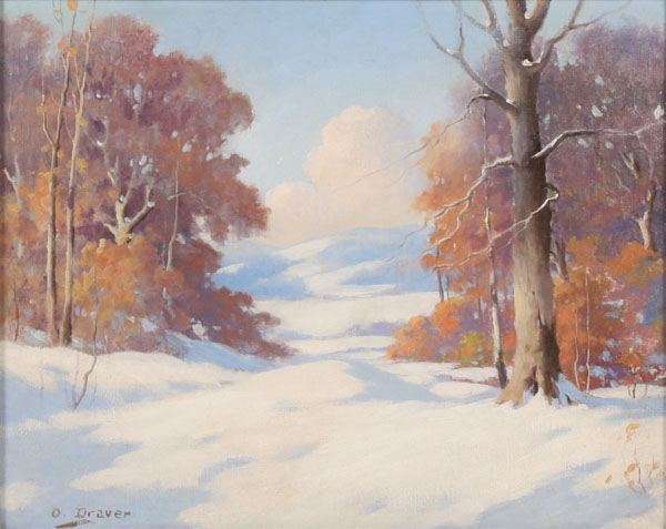 Appraisal: Orrin Draver American - Early Snow oil on canvas x