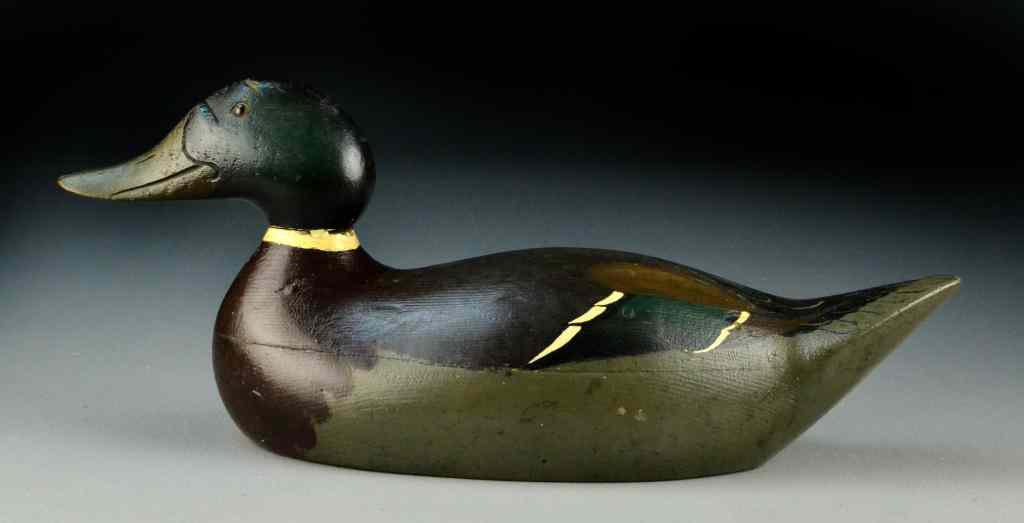 Appraisal: Hays Factory Mallard Drake Duck DecoyDrake with glass eyes and