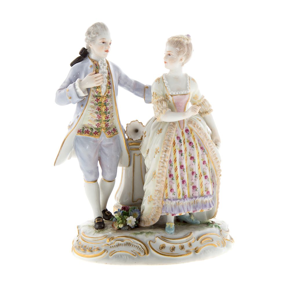 Appraisal: Meissen Porcelain Figural Group late th early th century underglaze