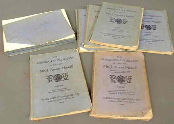 Appraisal: Six Parke-Burnet auction catalogues- The American Collection of Mrs J