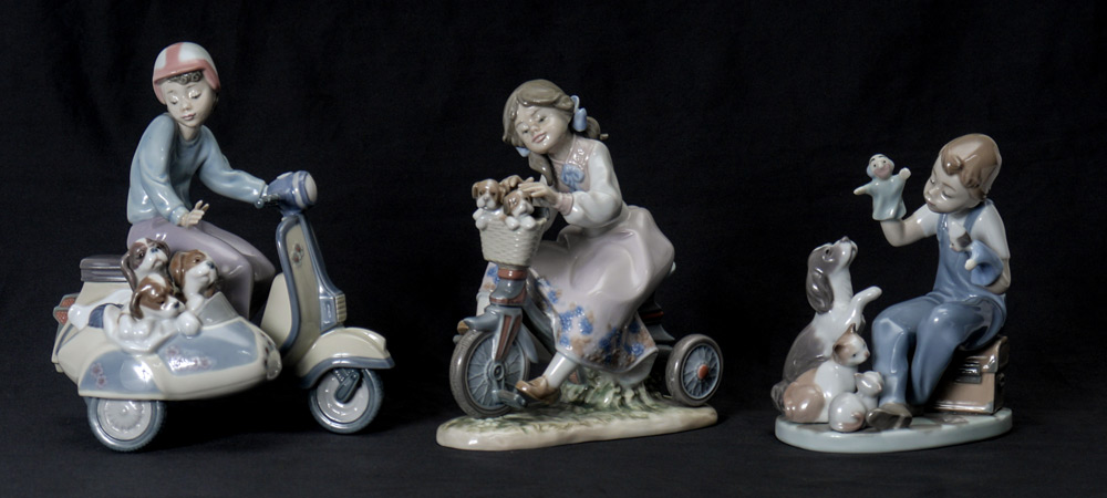 Appraisal: LLADRO PORCELAIN CHILDREN WITH ANIMAL FIGURINES PRECIOUS CARGO Joan Coderch