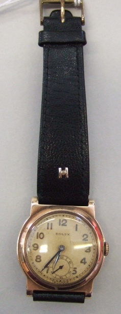 Appraisal: A gentleman's ct gold circular cased wristwatch by Rolex the