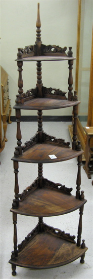 Appraisal: THREE ARTICLES OF SMALL MAHOGANY FURNITURE -tier corner what-not stand