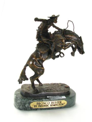 Appraisal: Frederic Remington Recast Bronze 'Bronco Buster' on marble plinth ''