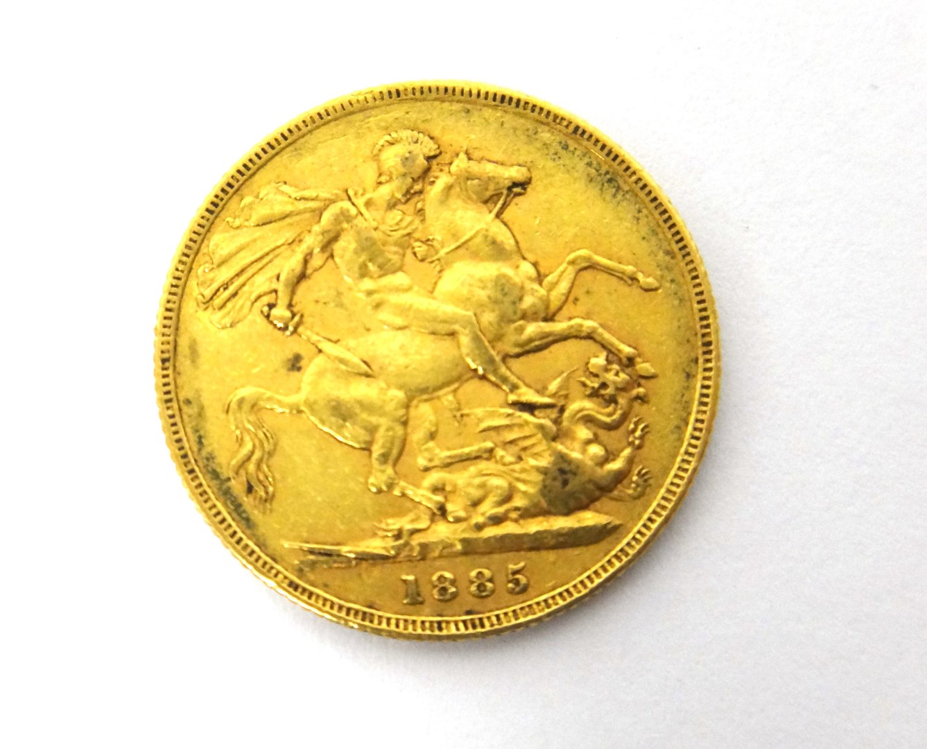 Appraisal: A Victoria young head sovereign St George and The Dragon