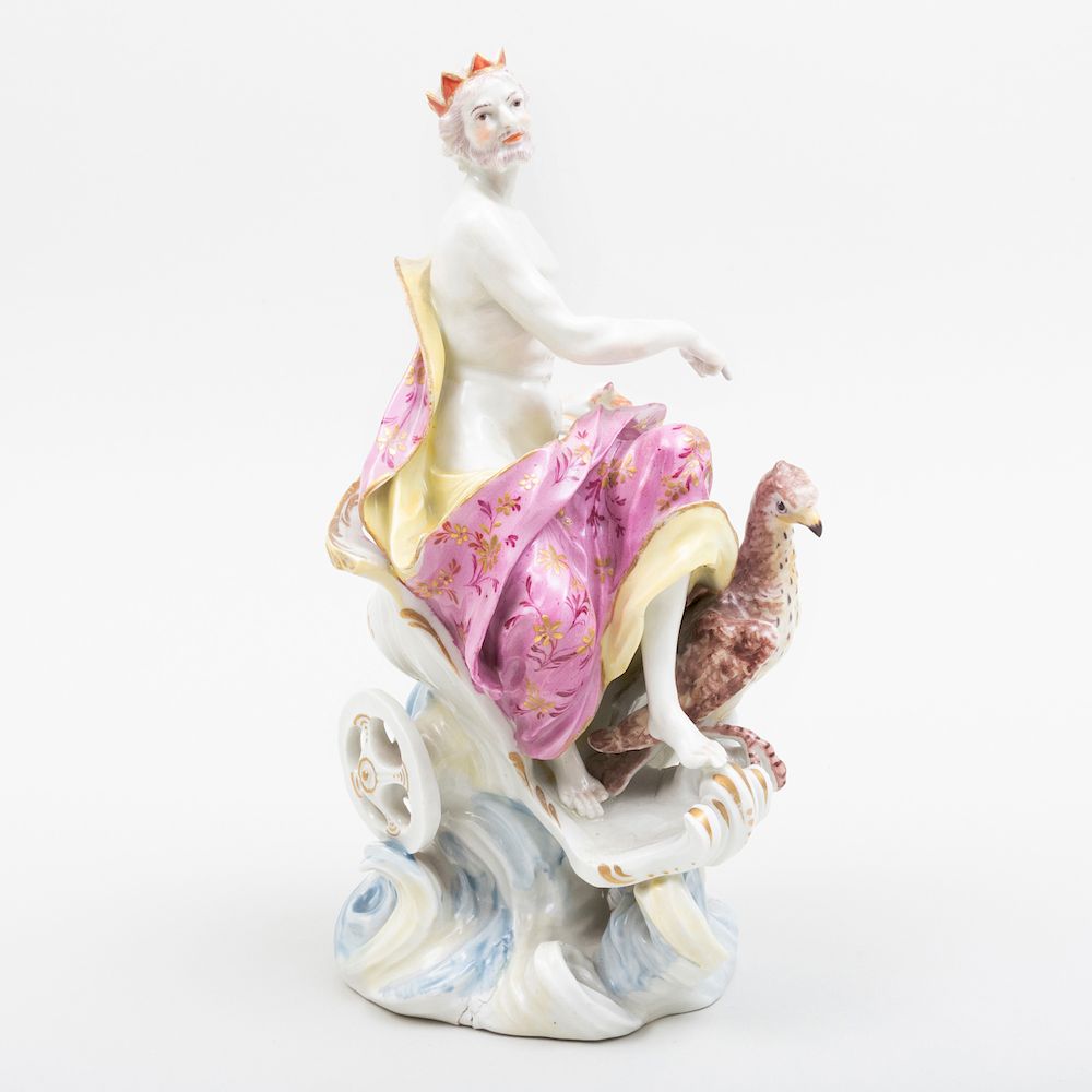 Appraisal: Porcelain Figure of Jupiter Probably Derby in high Condition Minor