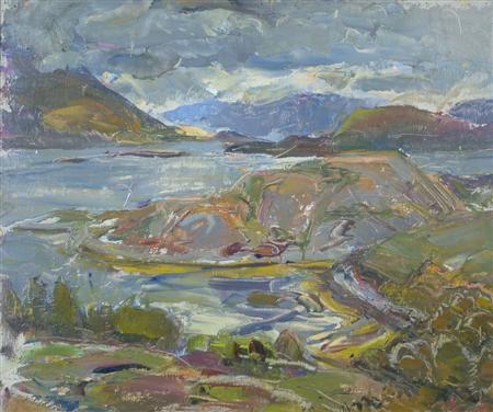 Appraisal: DAVID MACBETH SUTHERLAND R S A SCOTTISH - LOCH KISHORN