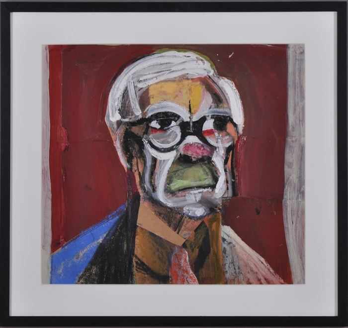 Appraisal: AMERICAN SCHOOL TH C PORTRAIT OF DOMINICK DUNNE Mixed media