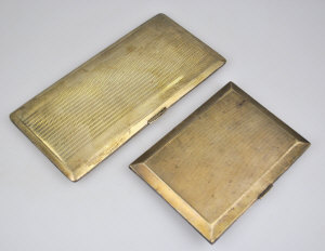 Appraisal: Two engine-turned silver cigarette cases oz