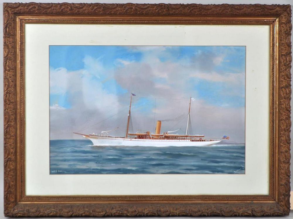 Appraisal: Marine Painting SS Varuna W P indistinctly signed lower right