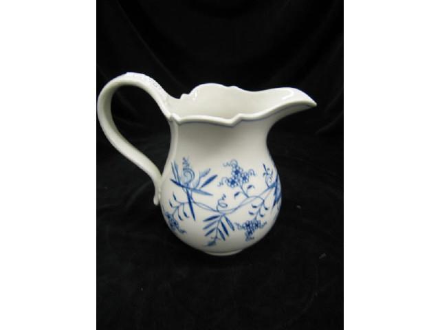 Appraisal: Meissen Blue Onion Porcelain Milk Pitcher crossed swords mark excellent