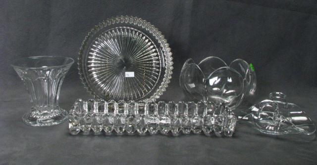 Appraisal: Group of Heisey Glass Table Accessories including '' long rectangular