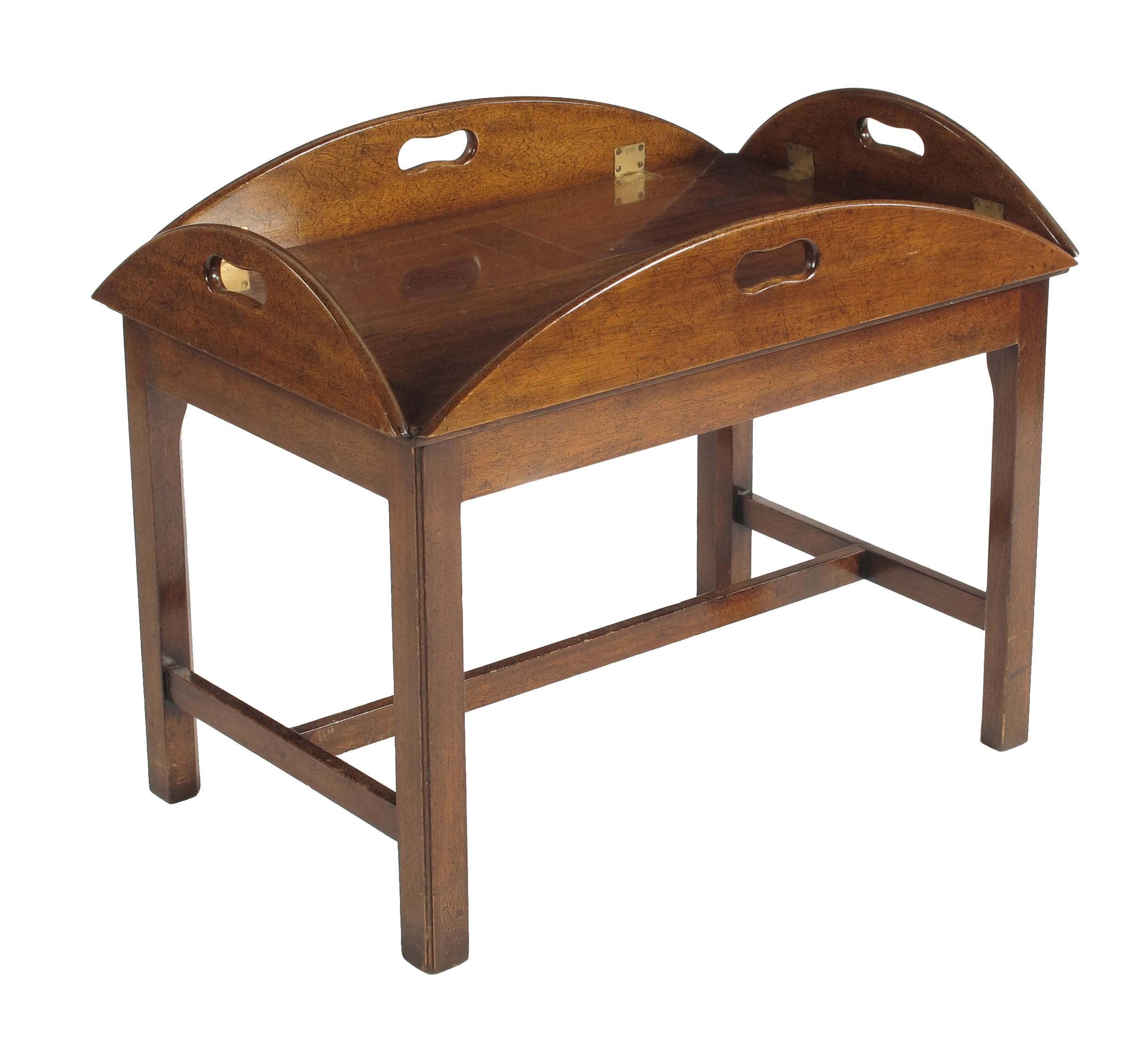 Appraisal: A mahogany butler s tray on stand