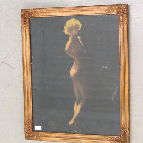 Appraisal: Earl Moran Lithograph The Artist's Model standing nude image area