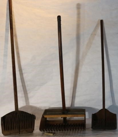 Appraisal: EARLY TH CENTURY LONG HANDLE CRANBERRYSCOOPS TROUGH SCOOPS ONE IS