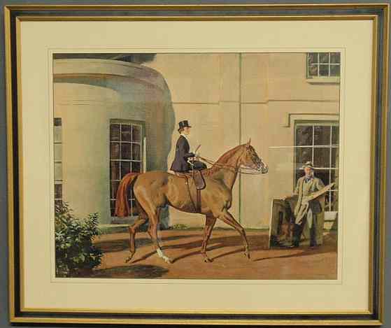 Appraisal: Framed and matted Sir Alfred J Munnings print of a