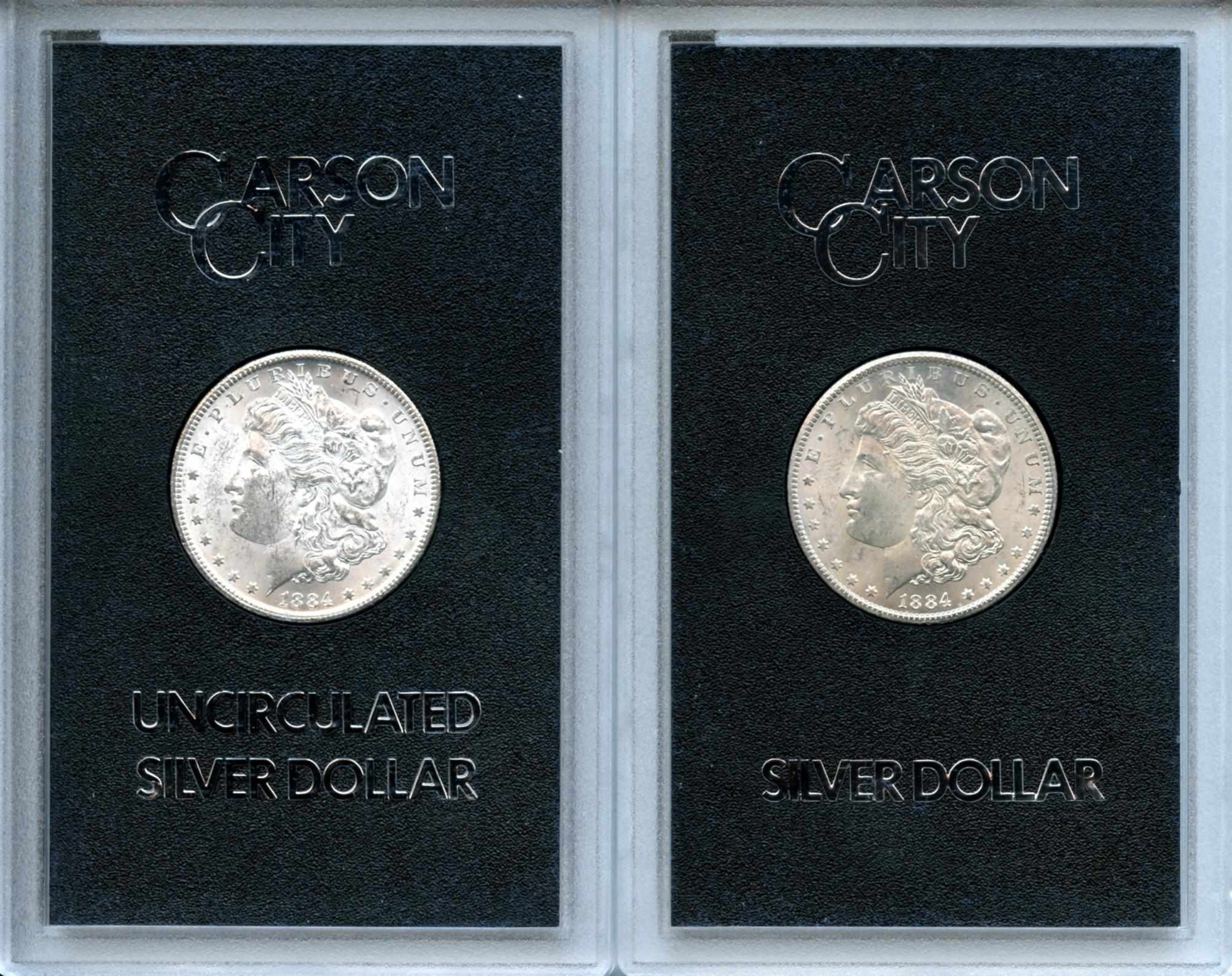 Appraisal: -CC GSA A pair of bright lustrous coins as issued