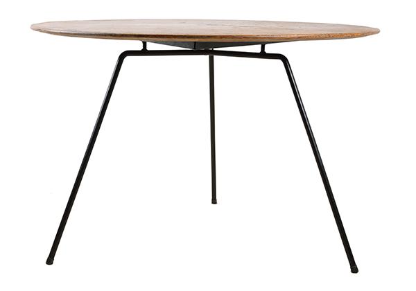 Appraisal: CLEMENT MEADMORE AUSTRALIAN THREE LEGGED TABLE c circular on triangular