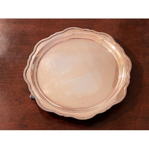 Appraisal: Silver plate shaped edge salver