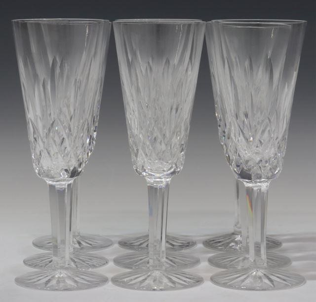 Appraisal: lot of Waterford cut crystal champagne flutes in the Lismore