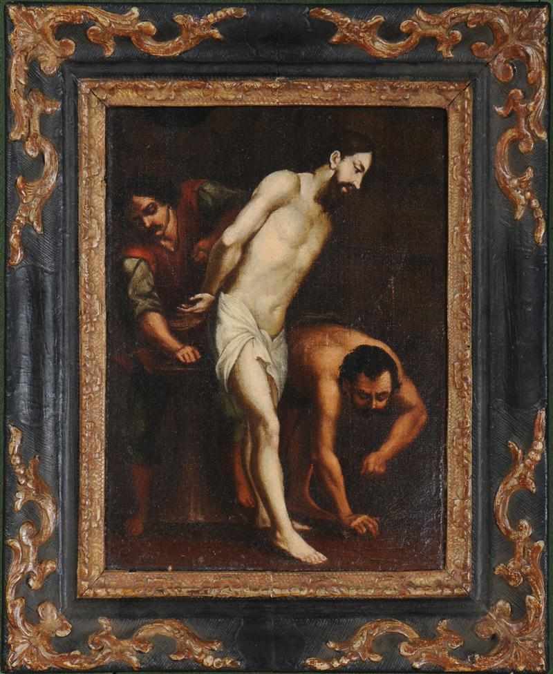 Appraisal: ITALIAN SCHOOL THE FLAGELLATION OF CHRIST Oil on canvas relined