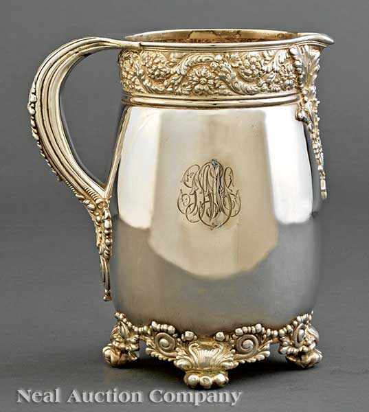 Appraisal: A Tiffany and Co Sterling Silver Water Pitcher c -