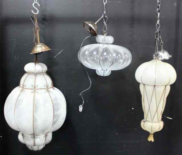 Appraisal: Three Murano Glass Chandeliers From a Mamaroneck NY estate Dimensions