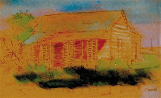 Appraisal: Virginia Fouche Bolton South Carolina - LOWCOUNTRY CABINwatercolor and pen