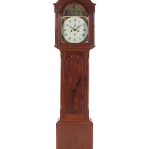 Appraisal: A George III Style Satinwood Inlaid Mahogany Tall Case Clock