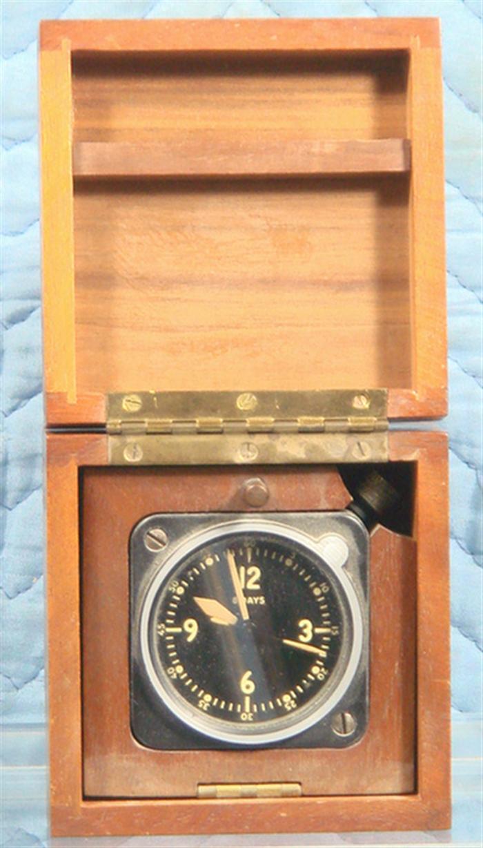 Appraisal: US Army AF travel clock j LeCoultre movement A- dial