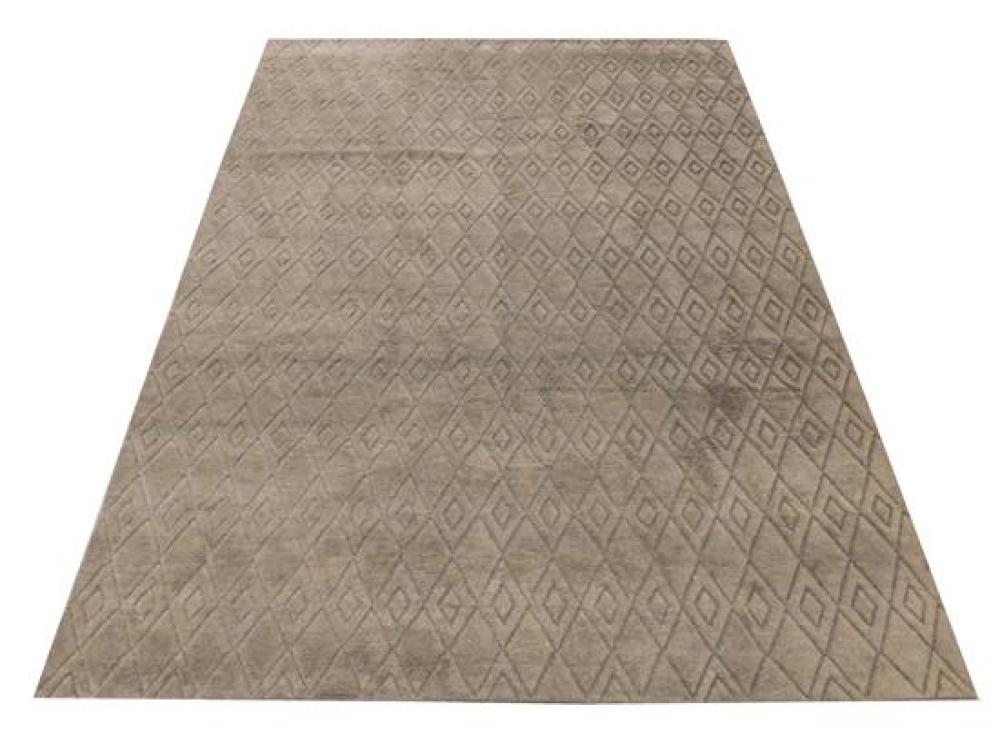 Appraisal: RUG Moroccan ' x ' hand-woven wool pile with diamond