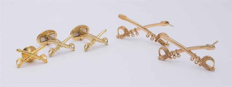 Appraisal: CARTIER K YELLOW GOLD CALVARY PINS Comprising a pair of