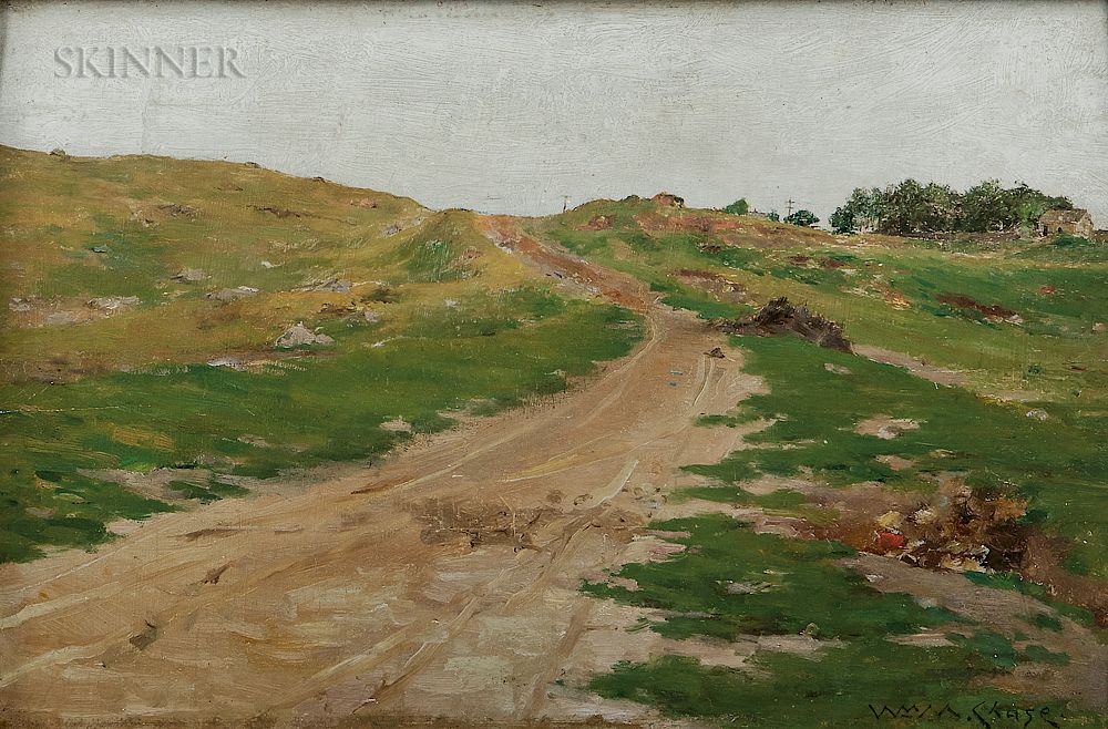 Appraisal: William Merritt Chase American - Landscape with Winding Uphill Road