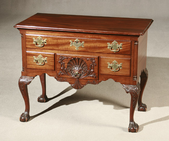 Appraisal: Chippendale Style Mahogany Lowboy Centennial Last Quarter th Century Brasses