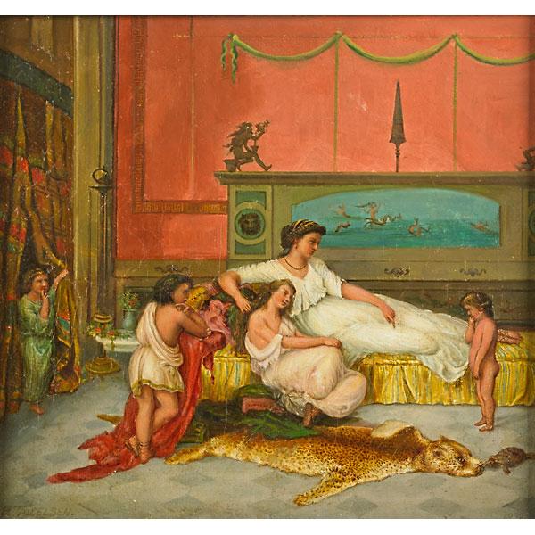 Appraisal: NEOCLASSICAL STYLE GENRE PAINTING Condition Report