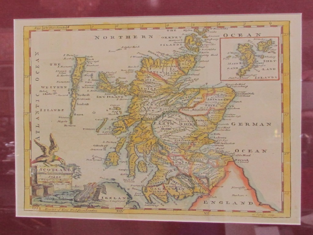 Appraisal: Framed map of Scotland dated