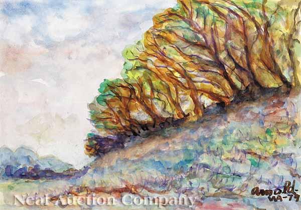 Appraisal: William Arnold American Louisiana - Trees on the Bluffs St