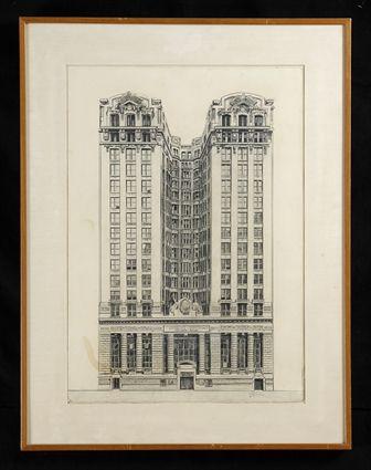 Appraisal: RICHARD HAAS b EMIGRANT-INDUSTRIAL SAVINGS BANK Pencil on paper x